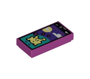 LEGO Tile 1 x 2 with Smartphone with Alien Game (3069 / 101199)