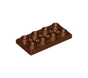 LEGO Reddish Brown Tile 2 x 4 Inverted (3395)