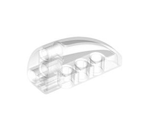 LEGO Transparent Curved Panel 3 x 5 x 2 Right (2442)