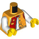 LEGO Vest Torso with White Arms, Red Right Side and Fruits (973 / 76382)