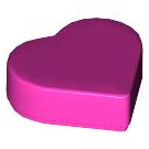 LEGO Dark Pink Tile 1 x 1 Heart (5529 / 39739)