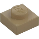 LEGO Dark Tan Plate 1 x 1 (3024 / 30008)