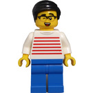 LEGO Man in Striped Top Minifigure