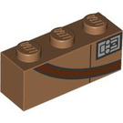 LEGO Brick 1 x 3 with Red Stripe (3622 / 104205)