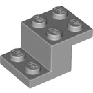 LEGO Medium Stone Gray Bracket 2 x 3 with Plate and Step with Bottom Stud Holder (73562)
