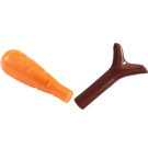 LEGO Carrot with Reddish Brown Top
