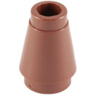 LEGO Reddish Brown Cone 1 x 1 with Top Groove (28701 / 59900)