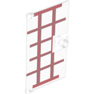 LEGO Door 1 x 4 x 6 with Stud Handle with Red Wooden Frame (35290 / 100180)