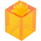 LEGO Transparent Orange Brick 1 x 1 (3005 / 30071)