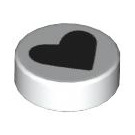 LEGO Tile 1 x 1 Round with Heart (35380 / 102702)