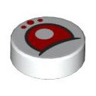 LEGO Tile 1 x 1 Round with Red Rabbit Eye (35380 / 101520)
