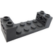 LEGO Dark Stone Gray Brick 2 x 6 x 1.3 with Axle Bricks with Reinforced Ends (65635)
