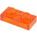 LEGO Transparent Orange Plate 1 x 2 (3023 / 28653)