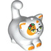 LEGO White Stretching Cat with Orange Patches and Holly (103321)