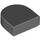 LEGO Dark Stone Gray Tile 1 x 1 Half Oval (24246 / 35399)