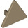 LEGO Dark Tan Triangular Sign with Open O Clip (65676)