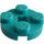 LEGO Dark Turquoise Plate 2 x 2 Round with Axle Hole (with &#039;+&#039; Axle Hole) (4032)
