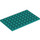 LEGO Dark Turquoise Plate 6 x 10 (3033)