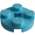 LEGO Medium Azure Plate 2 x 2 Round with Axle Hole (with &#039;+&#039; Axle Hole) (4032)