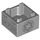LEGO Medium Stone Gray Box 2 x 2 with Imperial symbol and black rune symbols  (69870 / 103543)
