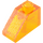 LEGO Transparent Orange Slope 1 x 2 (45°) (3040 / 6270)