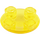 LEGO Transparent Yellow Plate 2 x 2 Round with Rounded Bottom (2654 / 28558)